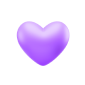 Purple heart icon symbolizing empathy and well-being